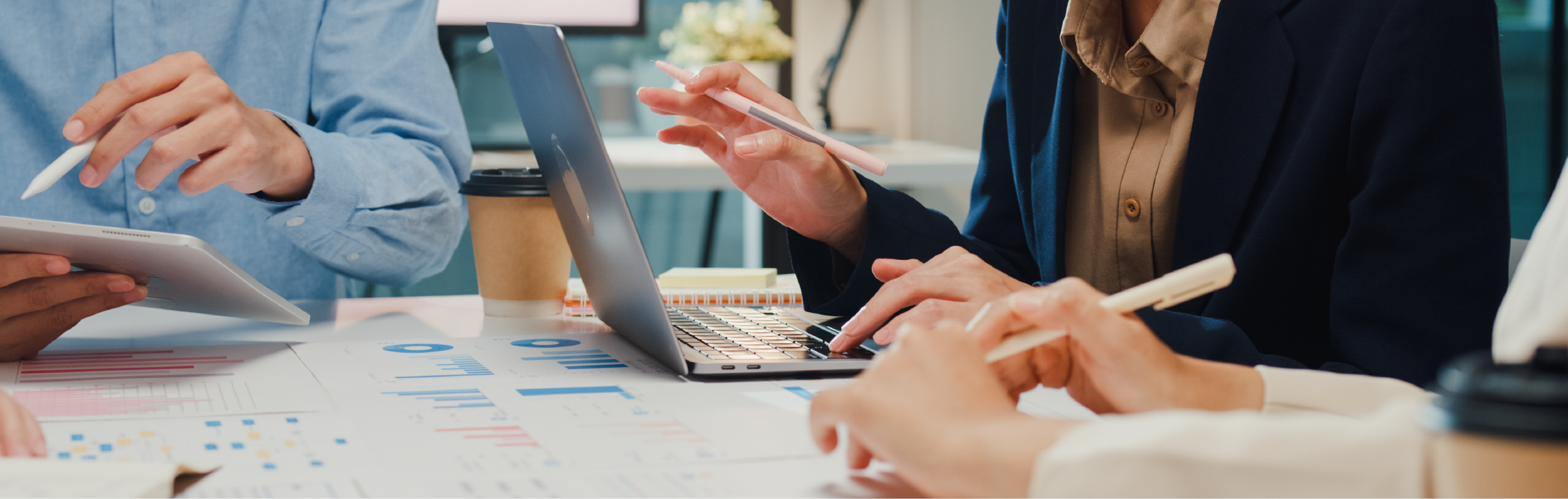 Businesspeople brainstorming some new ideas about project to partner